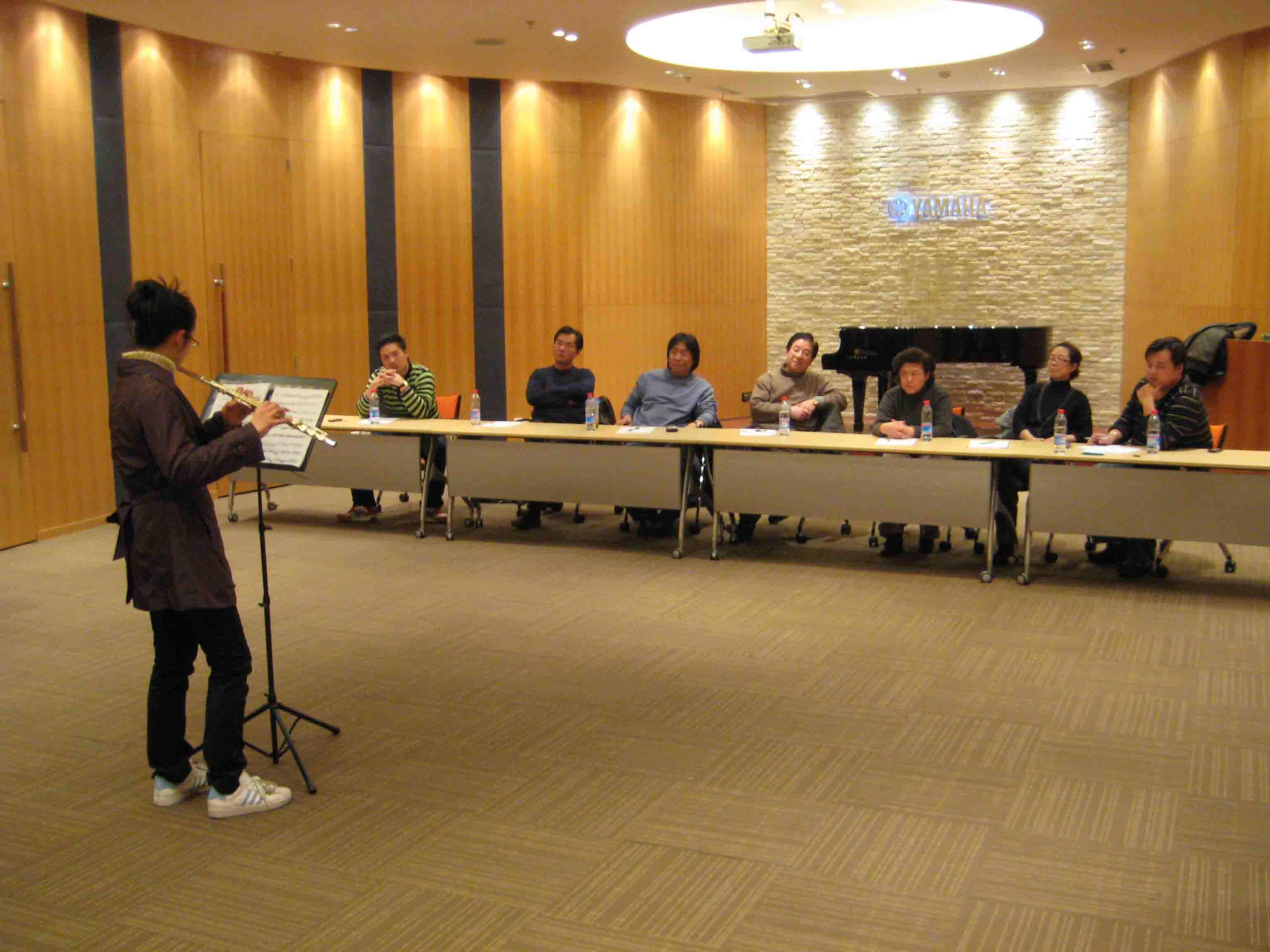 上海Academy長(zhǎng)笛樂(lè)團(tuán)新成員考核在雅馬哈樂(lè)器音響（中國(guó)）投資有限公司 EGG HALL舉行 